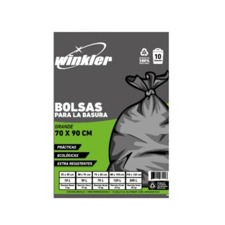 Bolsa basura negra 70x90 cm 0,30 carga pesada rollo 10 un