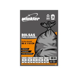 Bolsa basura negra 80x110 cm 0,40 carga pesada rollo 10 un